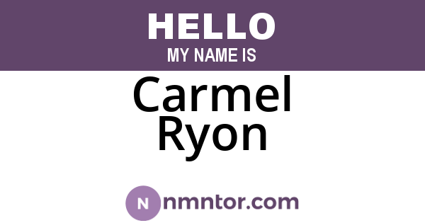 Carmel Ryon
