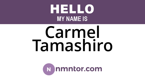 Carmel Tamashiro