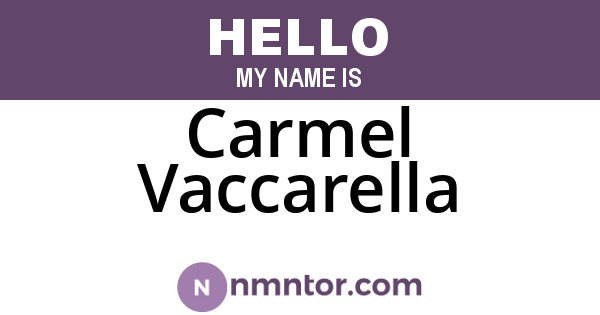Carmel Vaccarella