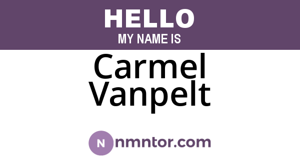 Carmel Vanpelt