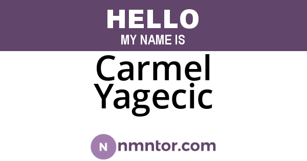 Carmel Yagecic