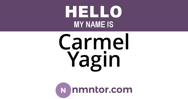 Carmel Yagin