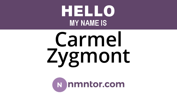 Carmel Zygmont