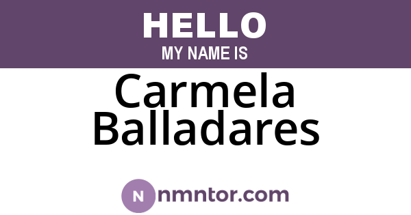 Carmela Balladares