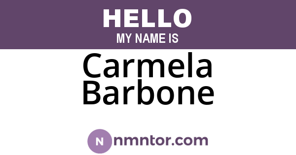 Carmela Barbone