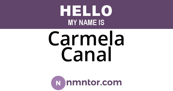 Carmela Canal