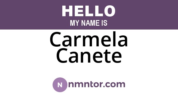 Carmela Canete