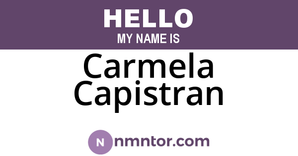 Carmela Capistran