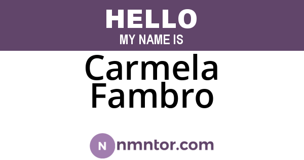 Carmela Fambro