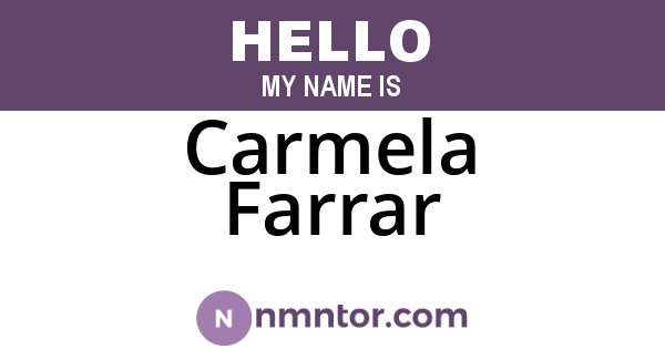 Carmela Farrar