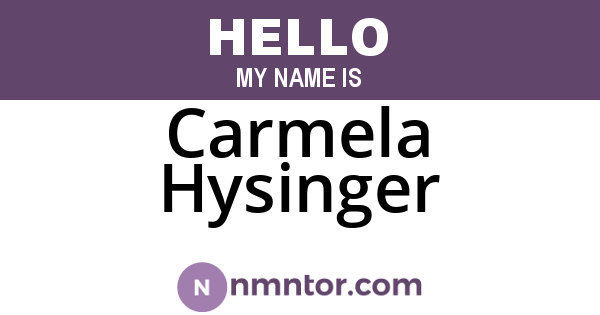 Carmela Hysinger