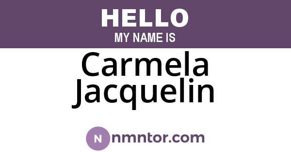 Carmela Jacquelin