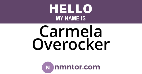 Carmela Overocker