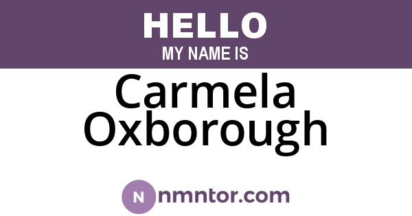 Carmela Oxborough