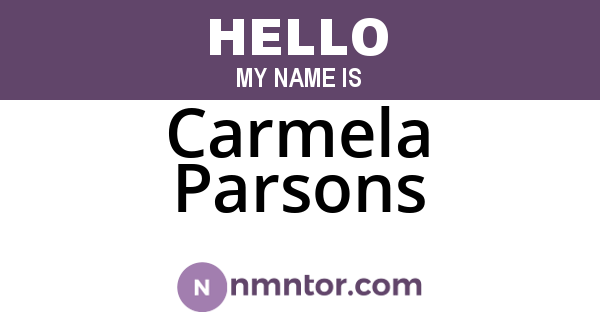Carmela Parsons