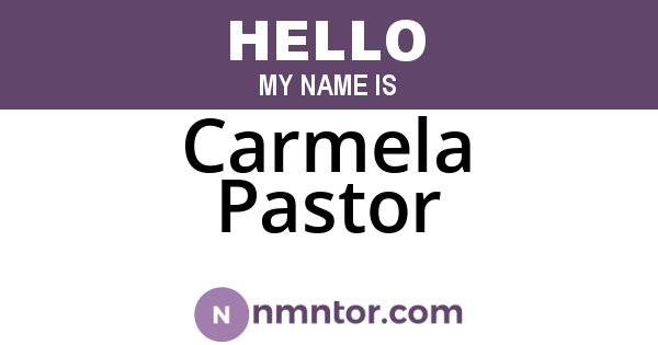 Carmela Pastor