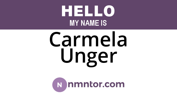 Carmela Unger