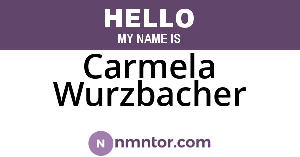 Carmela Wurzbacher