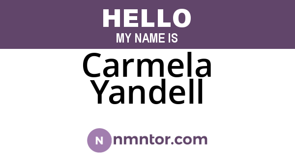 Carmela Yandell