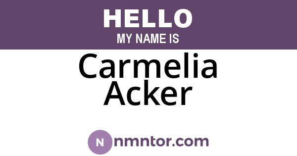Carmelia Acker