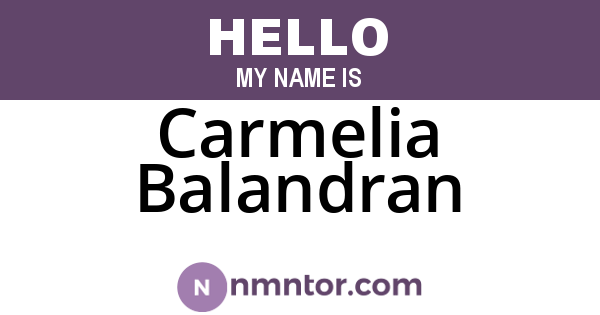 Carmelia Balandran