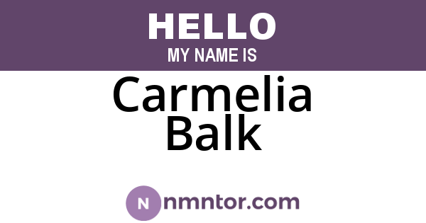 Carmelia Balk