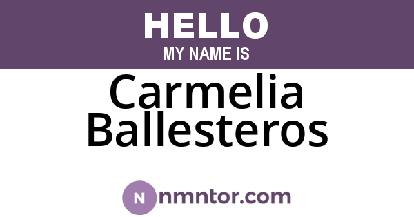 Carmelia Ballesteros