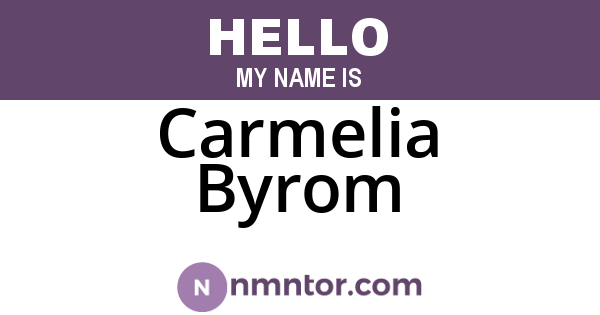 Carmelia Byrom