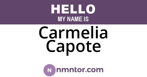 Carmelia Capote