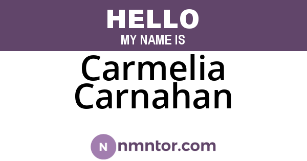 Carmelia Carnahan