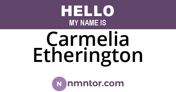 Carmelia Etherington