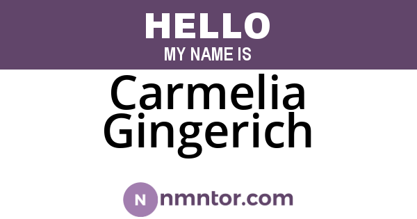 Carmelia Gingerich