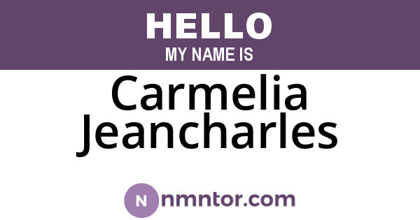 Carmelia Jeancharles