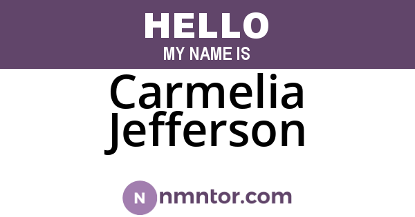 Carmelia Jefferson