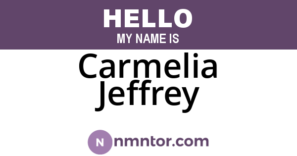 Carmelia Jeffrey
