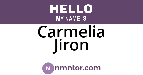 Carmelia Jiron