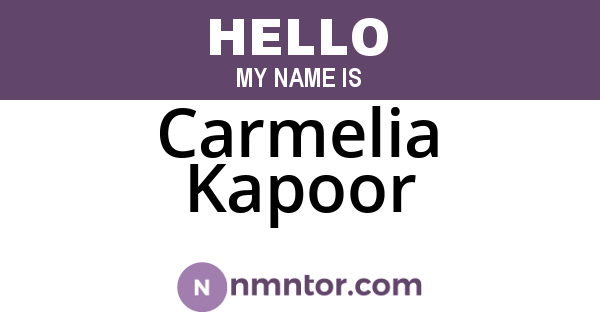 Carmelia Kapoor