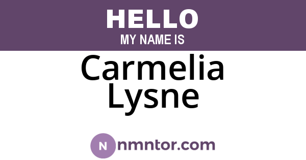 Carmelia Lysne