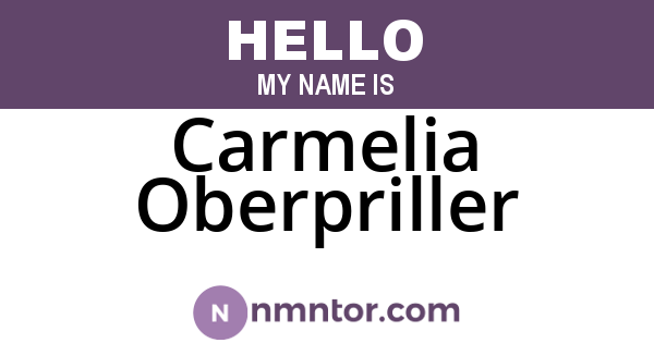 Carmelia Oberpriller