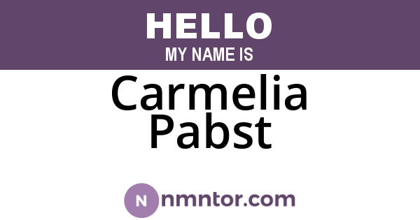 Carmelia Pabst
