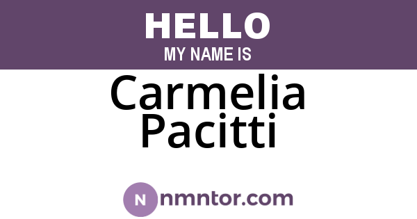 Carmelia Pacitti