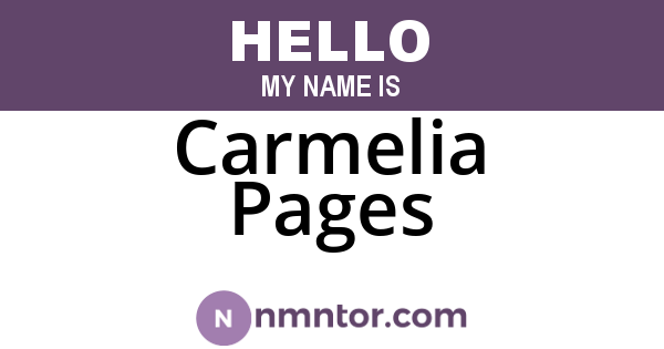 Carmelia Pages