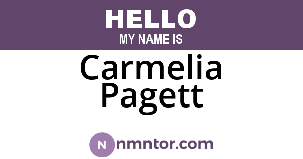 Carmelia Pagett