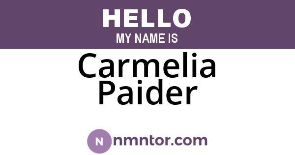 Carmelia Paider