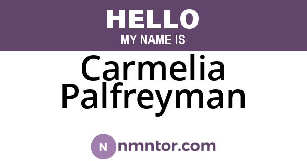 Carmelia Palfreyman