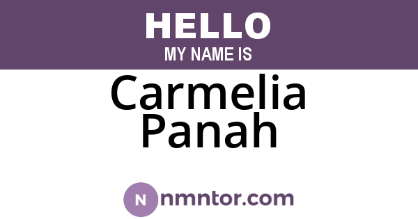 Carmelia Panah