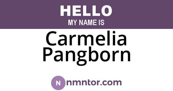Carmelia Pangborn