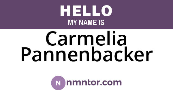 Carmelia Pannenbacker