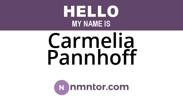 Carmelia Pannhoff