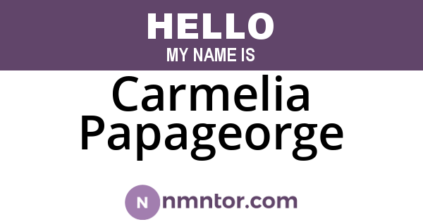 Carmelia Papageorge